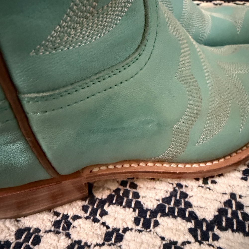 Lucchese 1883 6.5 Women's Turquoise Western Cowboy Boots - Picture 6 of 7